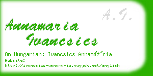 annamaria ivancsics business card